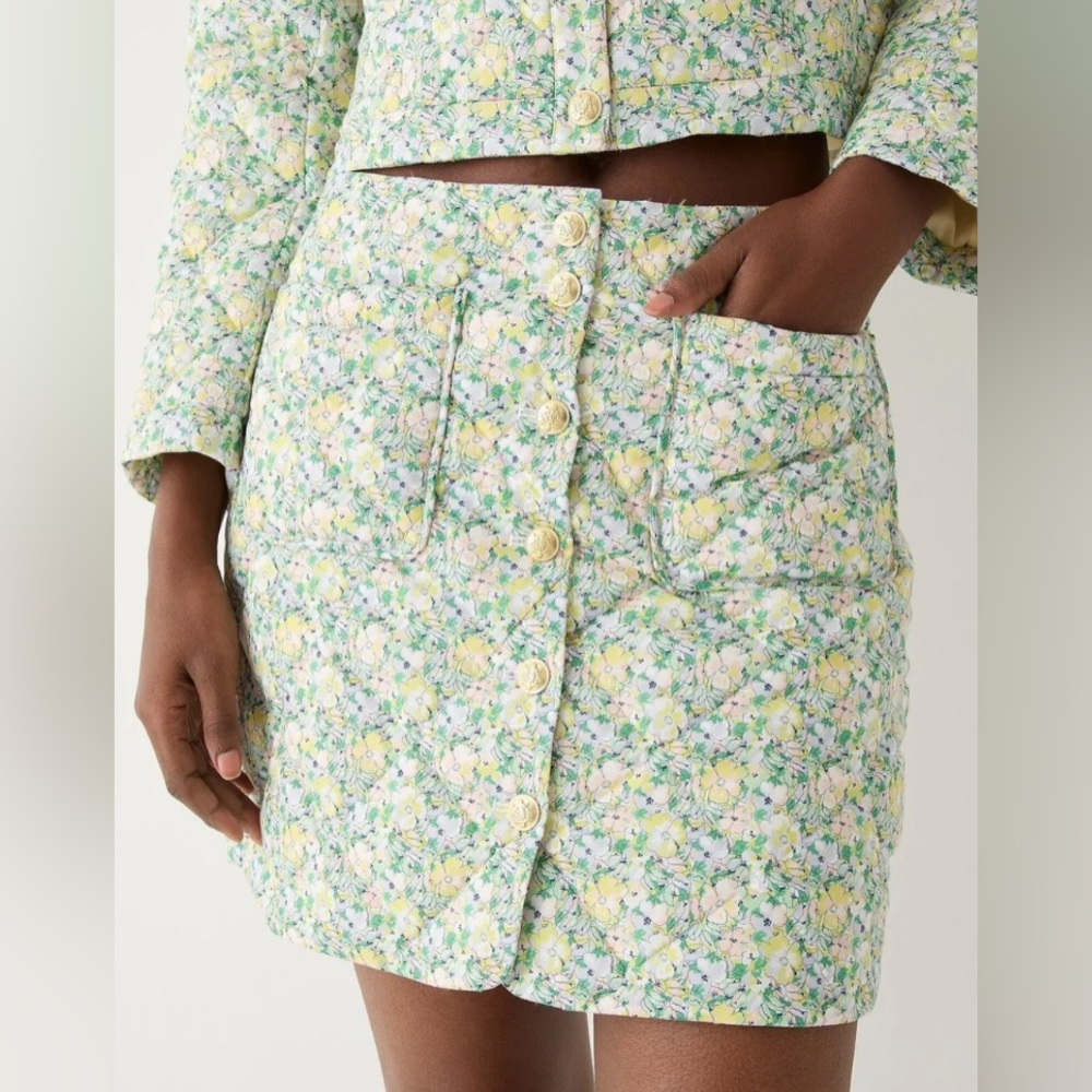 J Crew quilted mini skirt
